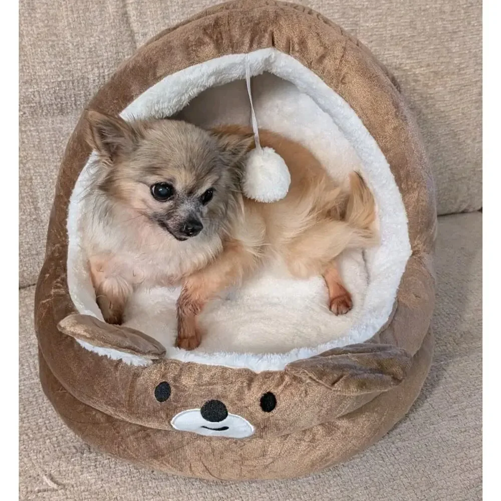 Quality Dog Bed Removable Washable Plush Thick Comfy Warm 15x14x12